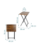 relaxdays Beistelltisch "Industrial" in Braun/ Schwarz – (B)48 x (H)66,5 x (T)36 cm