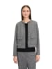 BETTY & CO Jerseyjacke mit Fransen in Schwarz/Grau