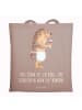 Mr. & Mrs. Panda Tasche Igel Wein mit Spruch in Braun Pastell