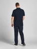 Jack & Jones + Fit Polo Shirt JJEPAULOS Sommer Hemd Pique in Navy