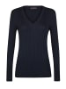 Felix Hardy Feinstrick Zopfmuster V-Ausschnitt Pullover in navy