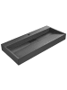 Beliani Waschbecken QUENKO in Schwarz - (W) 100 x (H) 12 x (L) 46 cm