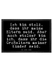 Mr. & Mrs. Panda Fußmatte Ich bin stolz, dass... mit Spruch in Schwarz