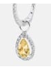 Diamant L'éternel Ohrhänger aus 375 Weißgold mit Diamant mit Citrin