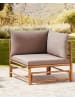 Beliani Gartenstuhl CERRETO in Braun/Beige - (W) 67 x (H) 80 x (L) 67 cm