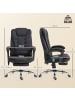 Vinsetto Bürostuhl mit Massagefunktion-65B x 70T x 111-119H cm-Schwarz