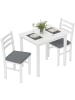 HOMCOM Essgruppe-80L x 60B x 74,5H cm-Weiß