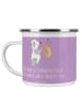 Mr. & Mrs. Panda Camping Emaille Tasse 8. Hochzeitstag Blechhoch... in Lavendeltraum