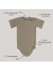 Sämann Baby Body aus 100% Bio-Baumwolle Druckknopf kurzarm gerippt Simply Taupe