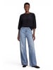 Zero  Casual-Bluse mit Gürtel in Black Beauty