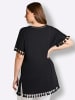 sheego Longshirt in schwarz