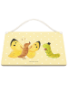 Mr. & Mrs. Panda Schild Raupe Schmetterling ohne Spruch in Gelb Pastell