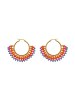 IZIA Women Earrings in Orange Multicolor