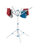 tectake Mobile Wäschespinne aus Aluminium  102 x 102 x 160 cm, grau