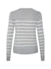 Style Republic Kaschmir-Pullover in grey white stripes