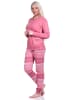 NORMANN Pyjama Bündchen und gestreifter Hose - 75673 in altrose