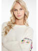 IZIA Damen Pullover in Wollweiss