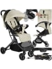 tectake Buggy-Kinderwagen Finn für 0 bis 36 Monate geeignet, Belastbarkeit 15 kg, grau/b