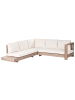 Beliani Sitzgruppe MARETTIMO in Braun/Weiß - (W) 225 x (H) 64 x (L) 212 cm linksseitig