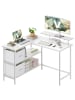 VASAGLE Eckcomputertisch Barnet in Weiß - (B)115 x (H)90 x (T)105 cm