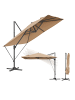 SONGMICS Sonnenschirm Sheld in kamelbraun - (D)270 x (H)245 cm