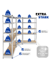 tectake Schwerlastregalsystem Gustav variable Montage im Stecksystem, silber