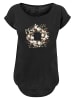 F4NT4STIC Long Cut T-Shirt Osterkranz Eierkranz Blumenring in schwarz