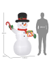 Outsunny Aufblasbar Weihnachtsdeko-120L x 80B x 180H cm-Weiß