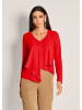 MADELEINE Elegante Bluse mit asymmetrischem Saum in rot