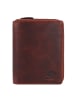Greenburry Rugged Geldbörse RFID Schutz Leder 10 cm in brown