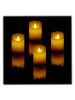 relaxdays 4 x LED Kerzen in Creme