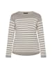 usha BLACK LABEL Strick Pullover in Grau Wollweiss