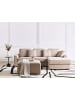 Beliani 2-tlg 4-Sitzer Sofa KOHLO in Beige/Schwarz