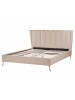 Beliani Doppelbett MIRIBEL in Beige/Gold - (W) 187 x (H) 112 x (L) 218 cm