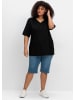 sheego T-Shirt in schwarz