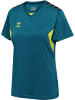 Hummel Hummel T-Shirt Hmlauthentic Multisport Damen Atmungsaktiv Feuchtigkeitsabsorbierenden in BLUE CORAL/SULPHUR SPRING