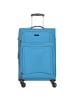 D&N Travel Line 9204 4 Rollen Trolley M 66 cm mit Dehnfalte in blau