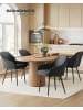 SONGMICS 2er-Set: Esszimmerstuhl in tintenschwarz - (B)62.5 x (H)85 x (T)60 cm