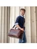 SID & VAIN Leder-Reisetasche echt Leder Weekender groß braun BRISTOL SIDE in braun