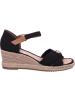 Tamaris Keilsandalette in schwarz