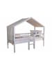 58 aufm Kessel HAUSBETT HALBHOCH 90x200 Keeley Buche Weiß Leiter Himmel