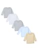 TupTam Unisex Baby Wickelshirt Langarm 5er Pack in blau/grau