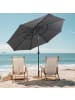 COSTWAY 300cm Sonnenschirm windfest stabil in Grau