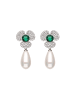 NAEMI Women Earrings in Green White
