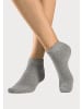 H.I.S Kurzsocken in schwarz, anthrazit meliert, grau meliert