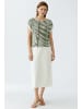Oui Pullunder in white green
