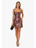 Adrianna Papell Cocktail Kleid Metallic Jacquard Mini Dress in Red Multi