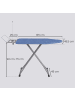 SONGMICS Bügelbrett Borix in Blau-Grau - (B)160 x (H)(92 x (T)48.5 cm