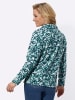 WITT WEIDEN Fleece-Shirt in salbei-petrol-bedruckt