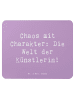 Mr. & Mrs. Panda Maus Pad Spruch Künstlerin Chaos mit Spruch in Lavendeltraum